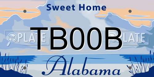 TB00B Alabama License Plate