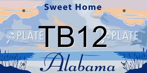 TB12 Alabama License Plate