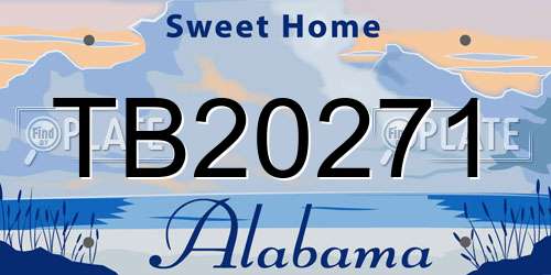 TB20271 Alabama License Plate