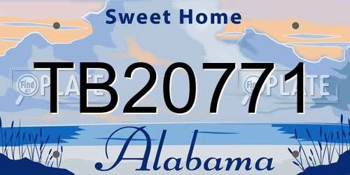 TB20771 Alabama License Plate
