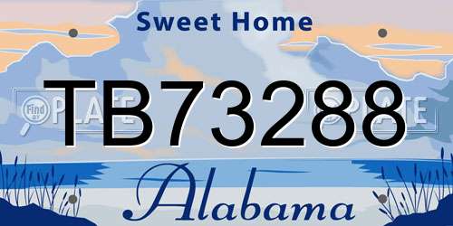 TB73288 Alabama License Plate