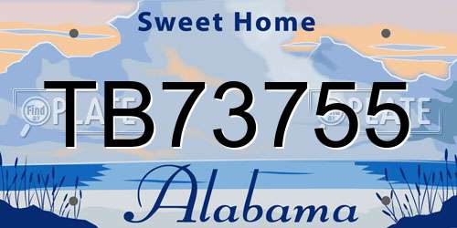 TB73755 Alabama License Plate