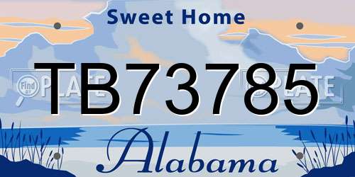 TB73785 Alabama License Plate