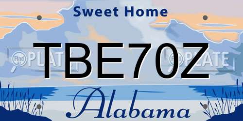 TBE70Z Alabama License Plate