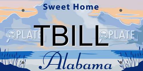 TBILL Alabama License Plate