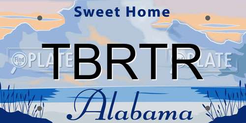 TBRTR Alabama License Plate