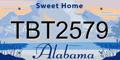 TBT2579 Alabama License Plate