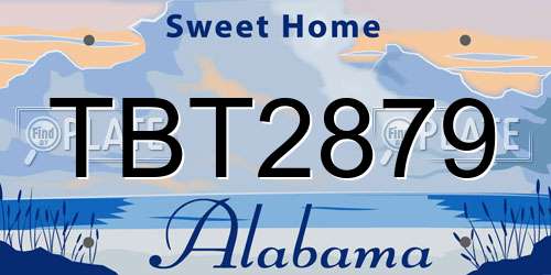 TBT2879 Alabama License Plate