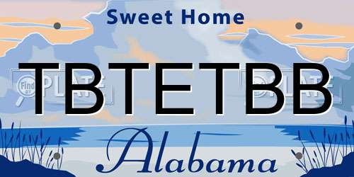 TBTETBB Alabama License Plate