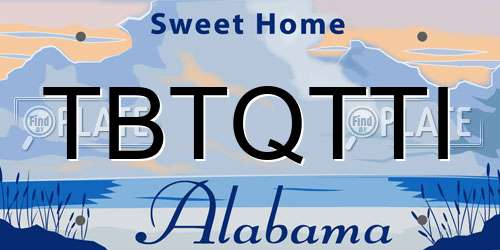 TBTQTTI Alabama License Plate
