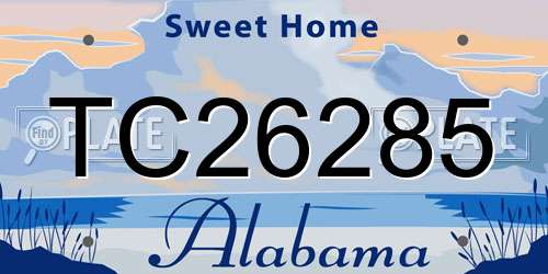 TC26285 Alabama License Plate