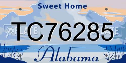 TC76285 Alabama License Plate