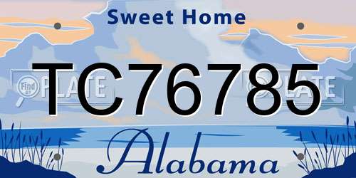 TC76785 Alabama License Plate