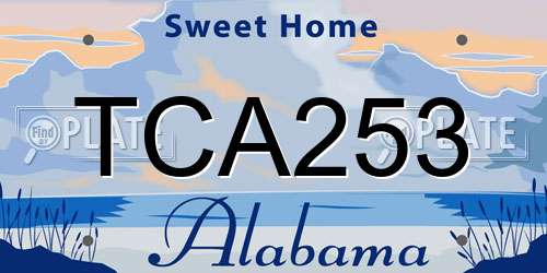 TCA253 Alabama License Plate