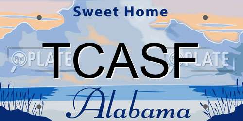 TCASF Alabama License Plate
