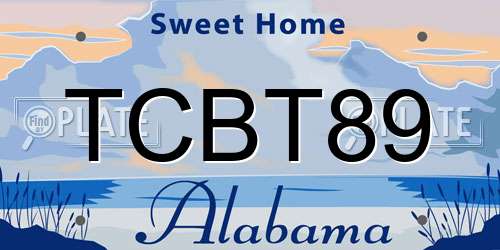 TCBT89 Alabama License Plate