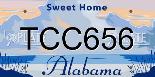 TCC656 Alabama License Plate