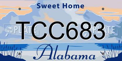 TCC683 Alabama License Plate