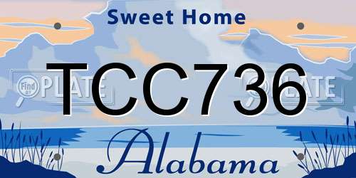 TCC736 Alabama License Plate