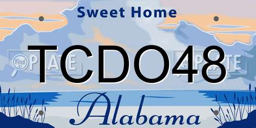 TCDO48 Alabama License Plate