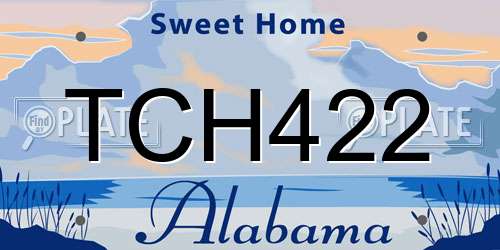 TCH422 Alabama License Plate
