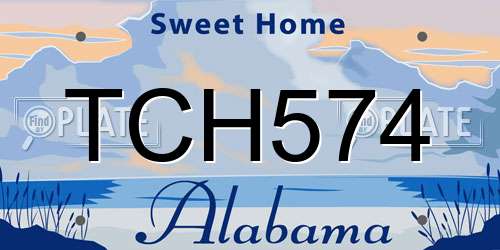 TCH574 Alabama License Plate
