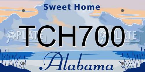 TCH700 Alabama License Plate