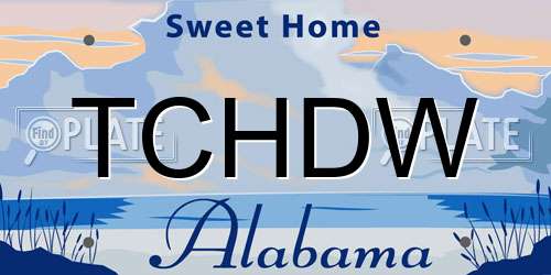 TCHDW Alabama License Plate