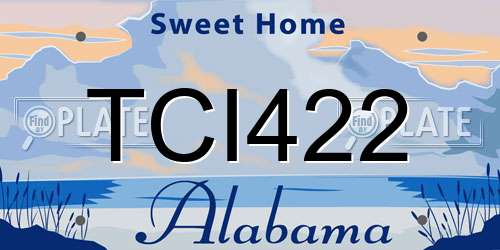 TCI422 Alabama License Plate