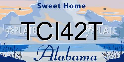 TCI42T Alabama License Plate