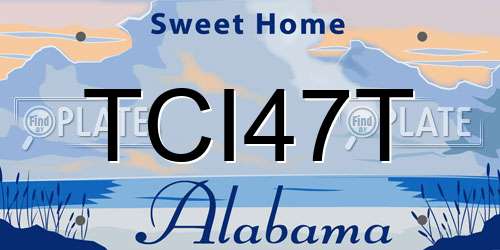 TCI47T Alabama License Plate