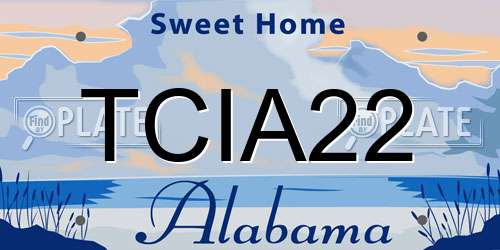 TCIA22 Alabama License Plate