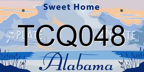 TCQ048 Alabama License Plate
