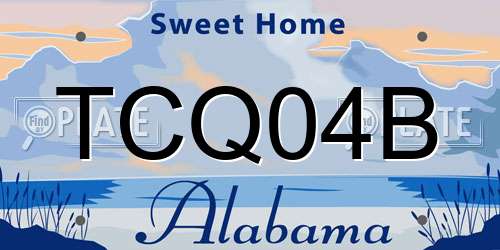 TCQ04B Alabama License Plate