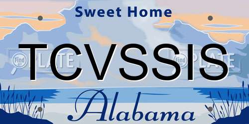 TCVSSIS Alabama License Plate