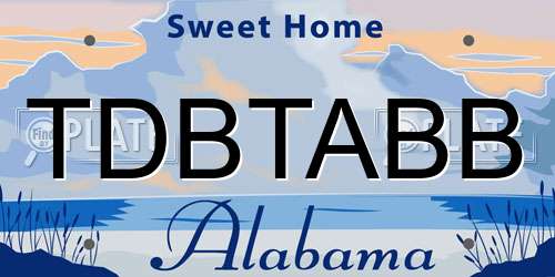 TDBTABB Alabama License Plate