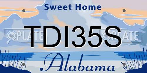 TDI35S Alabama License Plate