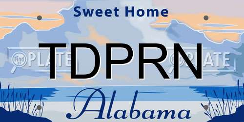 TDPRN Alabama License Plate