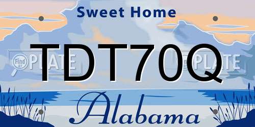 TDT70Q Alabama License Plate