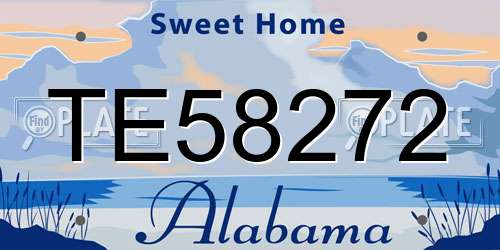 TE58272 Alabama License Plate