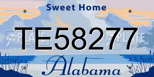 TE58277 Alabama License Plate