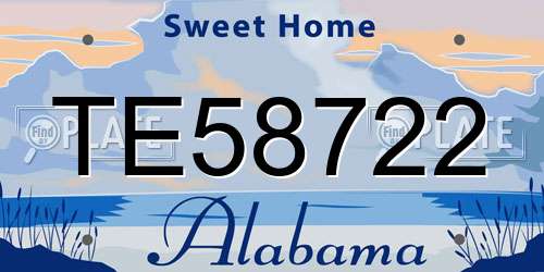 TE58722 Alabama License Plate