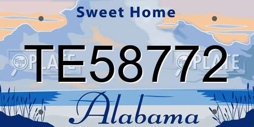 TE58772 Alabama License Plate