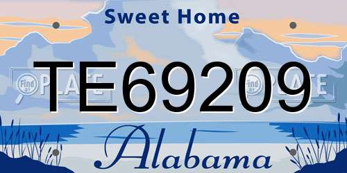 TE69209 Alabama License Plate
