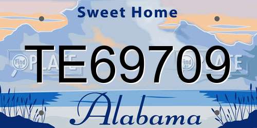 TE69709 Alabama License Plate