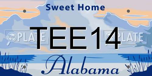 TEE14 Alabama License Plate