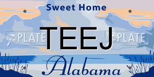 TEEJ Alabama License Plate
