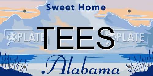 TEES Alabama License Plate