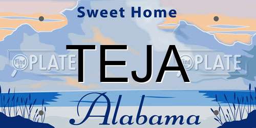 TEJA Alabama License Plate