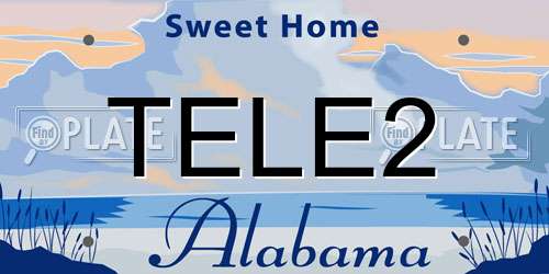 TELE2 Alabama License Plate